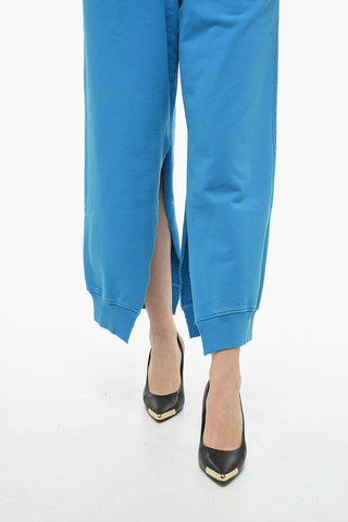 MM6 Joggers in Cotone Garzato con Fondo Aperto