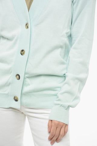 MM4 Cotton Cardigan with Suede Patches