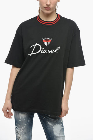 UNISEX Cotton T-WASH-G6 Crew-neck T-Shirt with Embroidered Logo