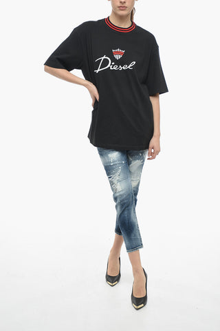 UNISEX Cotton T-WASH-G6 Crew-neck T-Shirt with Embroidered Logo