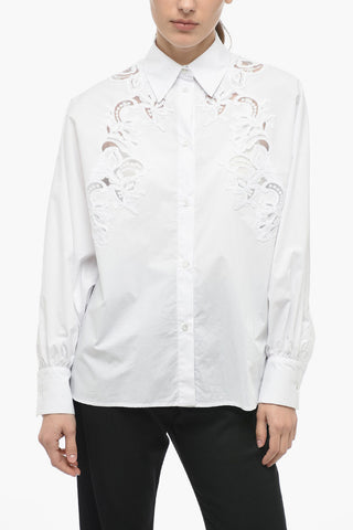 Oversized Shirt with Lace Detail