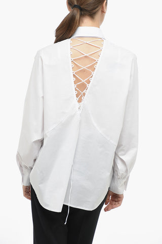 Oversized Shirt with Lace Detail