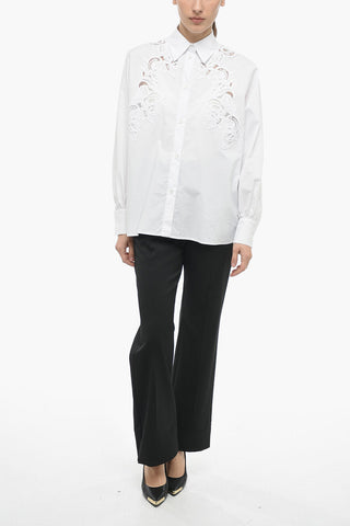Oversized Shirt with Lace Detail