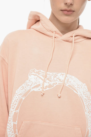 MM6 Cotton Hoodie Dress with Front Print