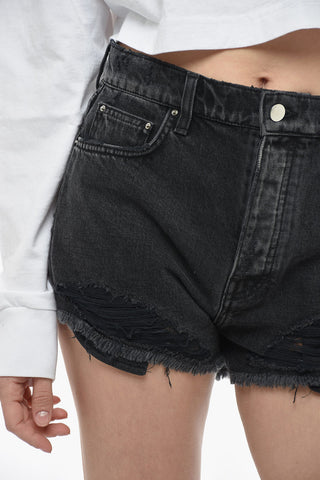 Shorts THRASHER in Denim Effetto Distressed
