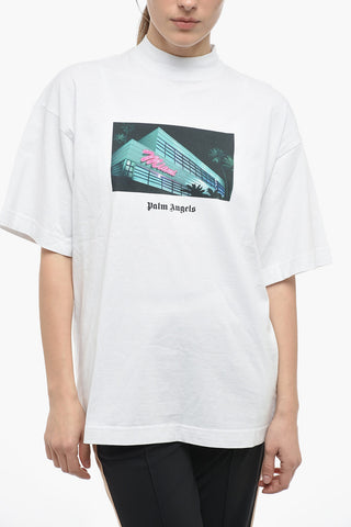 Crew-Neck Oversized MIAMI T-shirt With Frontal-Print