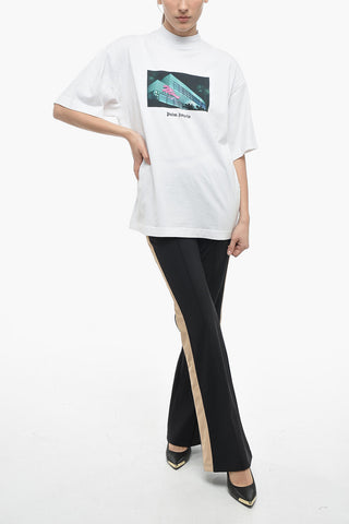 Crew-Neck Oversized MIAMI T-shirt With Frontal-Print