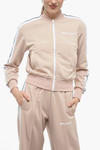 Solid Color Track Sweatshirt With contrasting side bands