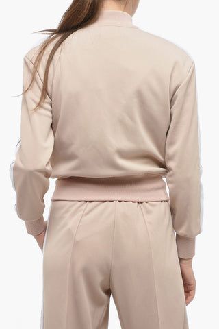 Solid Color Track Sweatshirt With contrasting side bands