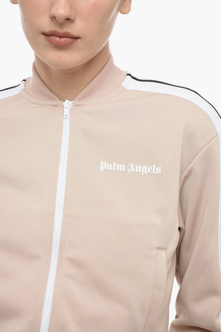 Solid Color Track Sweatshirt With contrasting side bands
