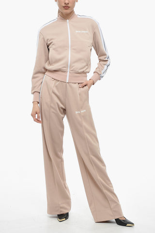 Solid Color Track Sweatshirt With contrasting side bands
