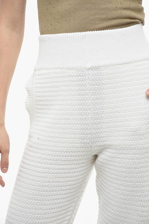 Joggers In Maglia Di Cotone A Vita Alta