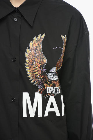 MM6 Printed EAGLE Cotton Shirt Dress