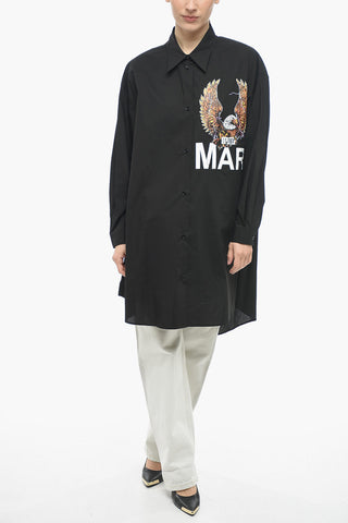 MM6 Printed EAGLE Cotton Shirt Dress