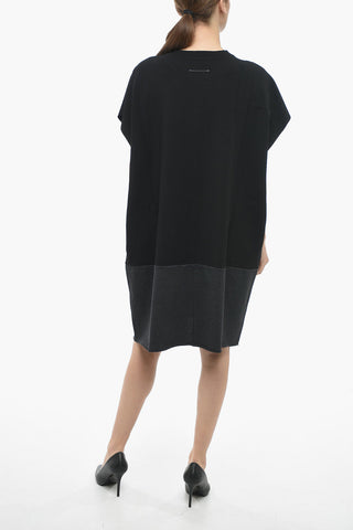 MM6 Brushed Jersey Tee-Dress with Contrasting Details