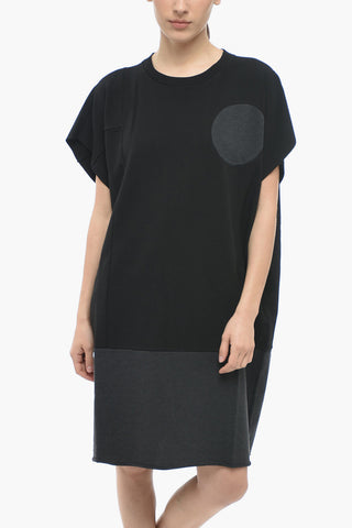 MM6 Brushed Jersey Tee-Dress with Contrasting Details