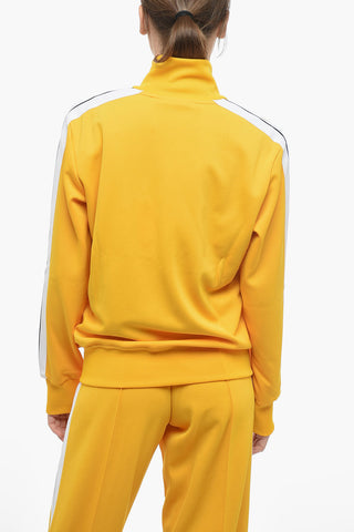 Solid Color Track Sweatshirt With contrasting side bands