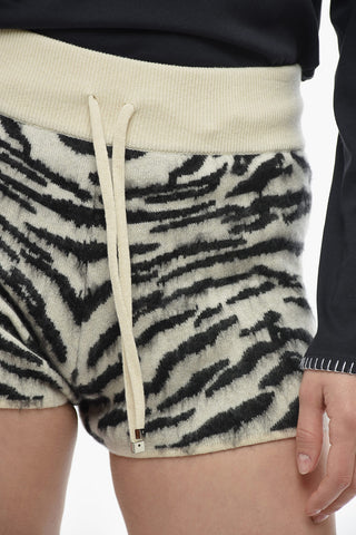 Shorts in Misto Cashmere a Fantasia Animalier