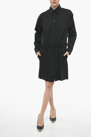 MM6 Cotton Shirt Dress with 2-Piece Design