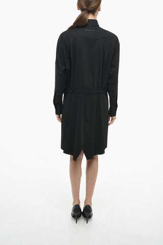 MM6 Cotton Shirt Dress with 2-Piece Design