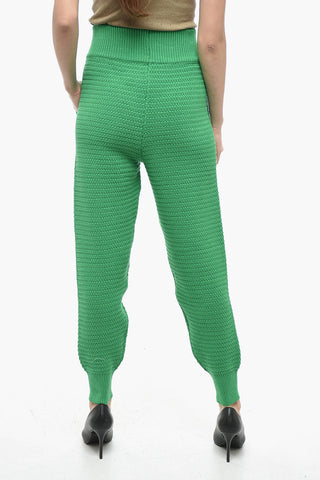 Joggers In Maglia Di Cotone A Vita Alta