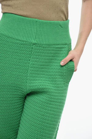 Joggers In Maglia Di Cotone A Vita Alta