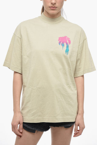 Crew-Neck Oversized T-shirt with Back Maxi Print