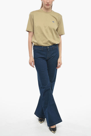 Stretchy Rinsed Flared Fit Jeans