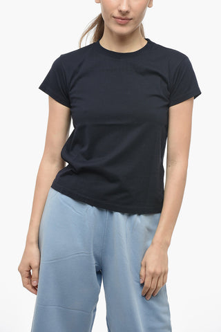 MM6 T-Shirt Girocollo con Logo Ton Sur Ton