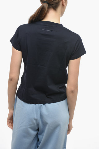 MM6 Crew Neck T-Shirt with Ton sur Ton Logo