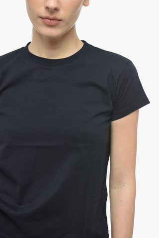 MM6 Crew Neck T-Shirt with Ton sur Ton Logo