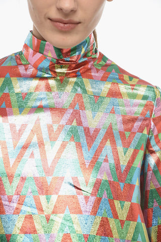 Satin Blouse with Self-tie Detail