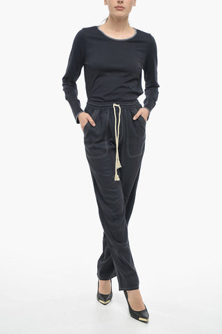 Silk VIAMAO Pants With Drawstring