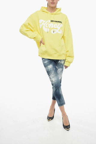 HONEY Printed Cotton Hoodie