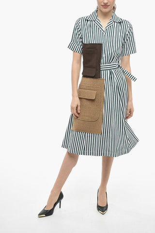 MM1 Awning Popeline Shirt Dress with Patches