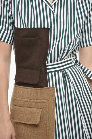 MM1 Awning Popeline Shirt Dress with Patches