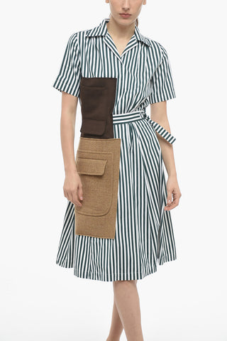 MM1 Awning Popeline Shirt Dress with Patches
