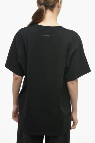 MM6 T-Shirt Girocollo in Cotone con Logo