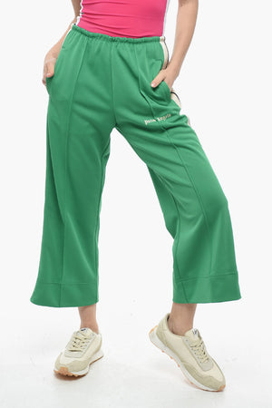 Pantaloni Track Svasati con Bande Laterali a Contrasto