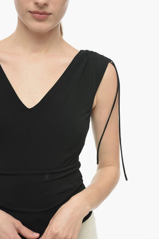 STUDIO Ruched Cropped Sleeveless Top