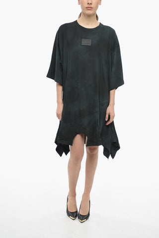 MM6 OVERSIZED FIT Jersey Tee-Dress with Flared Bottom
