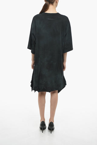 MM6 OVERSIZED FIT Jersey Tee-Dress with Flared Bottom