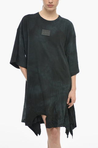 MM6 OVERSIZED FIT Jersey Tee-Dress with Flared Bottom