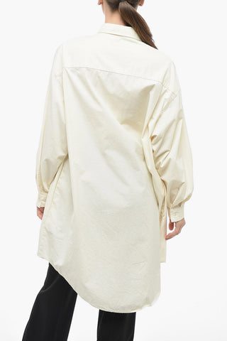 MM6 Oversized Cotton Shirt Dress with Breast-pocket