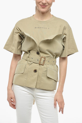 MM0 Strapless Cotton Top with Belt