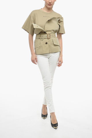 MM0 Strapless Cotton Top with Belt