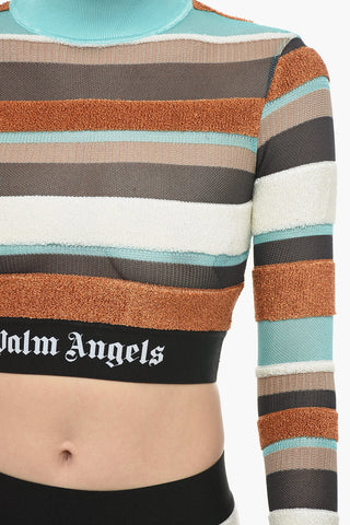 Multicolor Striped Lurex Turtleneck Sweater