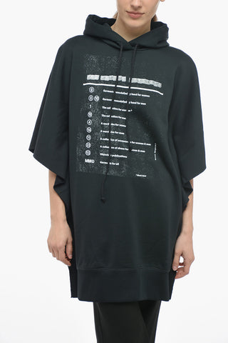 MM6 Printed Tee-Dress with Hood