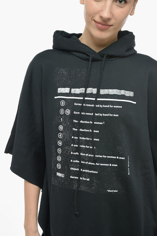 MM6 Printed Tee-Dress with Hood