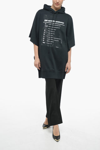 MM6 Printed Tee-Dress with Hood